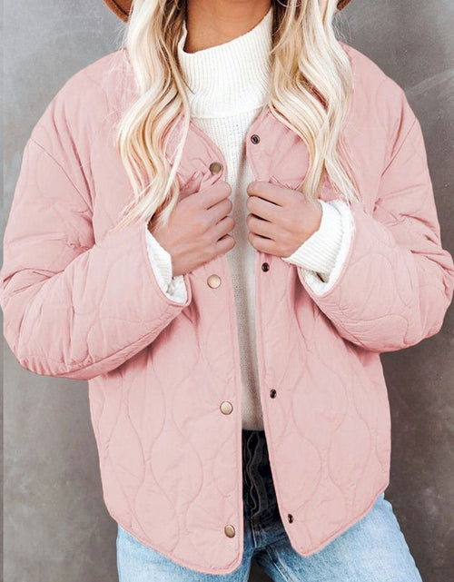 Load image into Gallery viewer, Pink Buttoned Double-sided Coat
