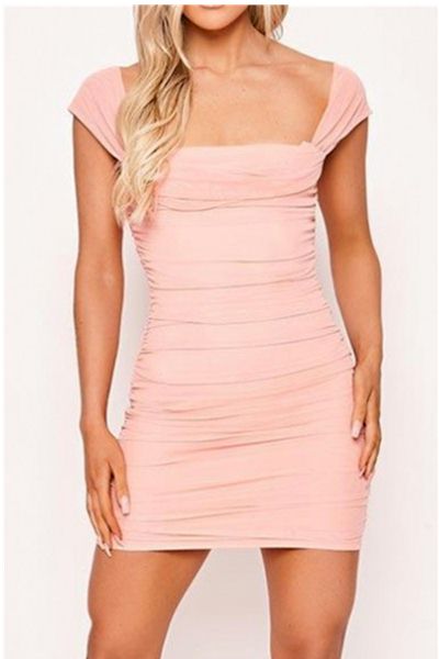 Be Bold, Be Beautiful: Make a Statement in our Head-Turning Pink Slim Mini Dress