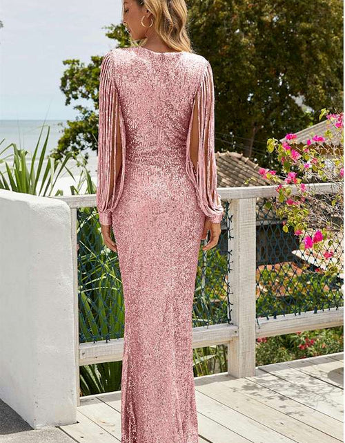 Load image into Gallery viewer, Sequin-Embellished Maxi Dress: The Ultimate in Luxury and Elegance
