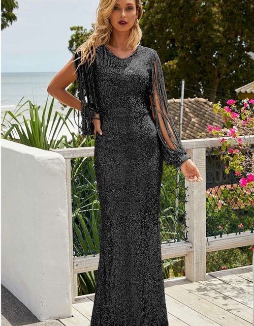 Load image into Gallery viewer, Sequin-Embellished Maxi Dress: The Ultimate in Luxury and Elegance
