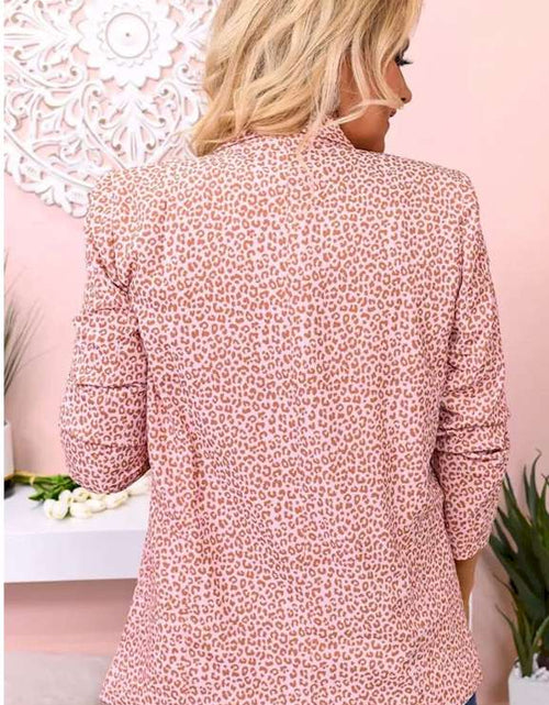 Load image into Gallery viewer, Pink 3/4 Sleeve Leopard Blazer
