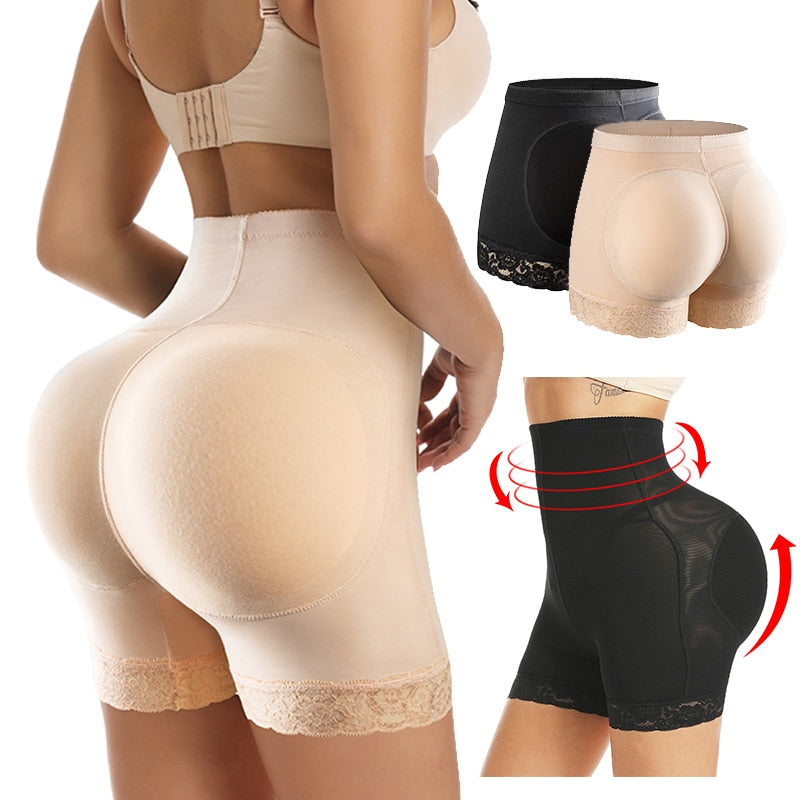 High Waist Cinchers Push Up Seamless Pads Fake Hip Lifting Shapewear