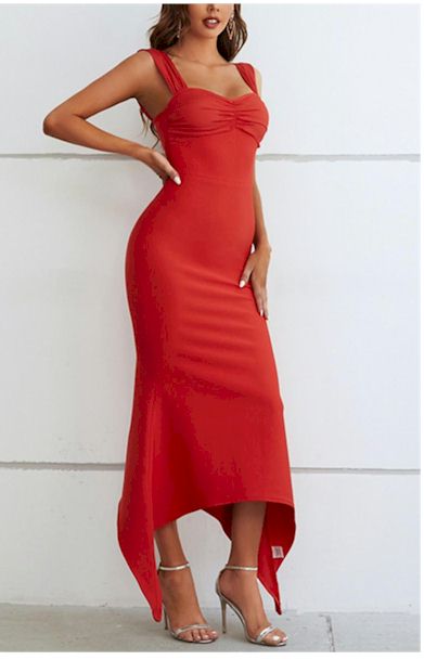 Load image into Gallery viewer, Irresistible Allure: High-Stretch Irregular Tails Evening Dress
