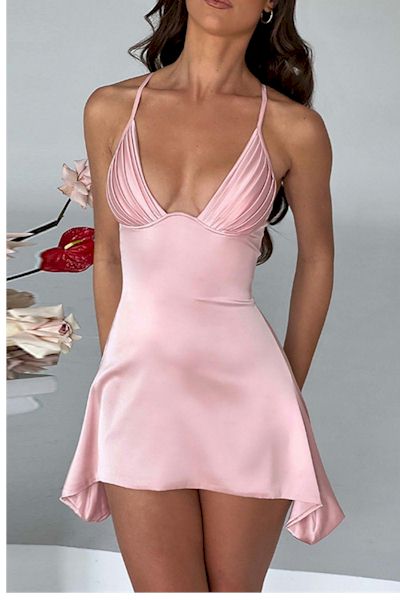 Chic Pink Barbie Mini Dress