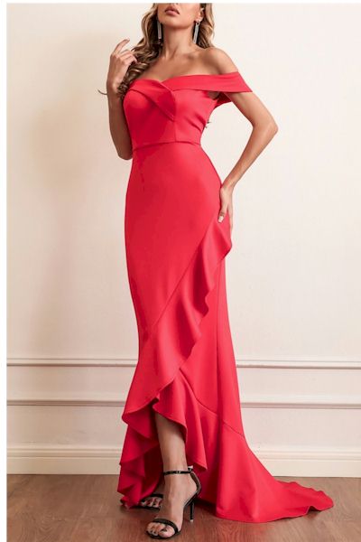 Load image into Gallery viewer, Luxury and Grace Combined: Statement-Making Ruffle Gown
