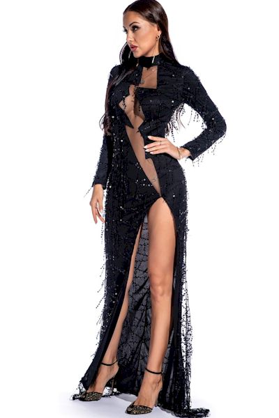 Teasing Sexy See Through Evening Gown     Sizes S to XL