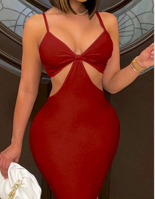 Load image into Gallery viewer, Look Absolutely Stunning In This Wine Red Bodycon Mini
