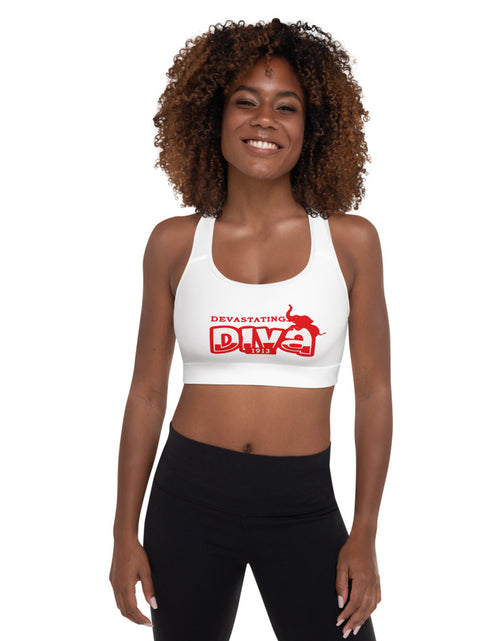 Load image into Gallery viewer, Divastating Diva Padded Sports Bra
