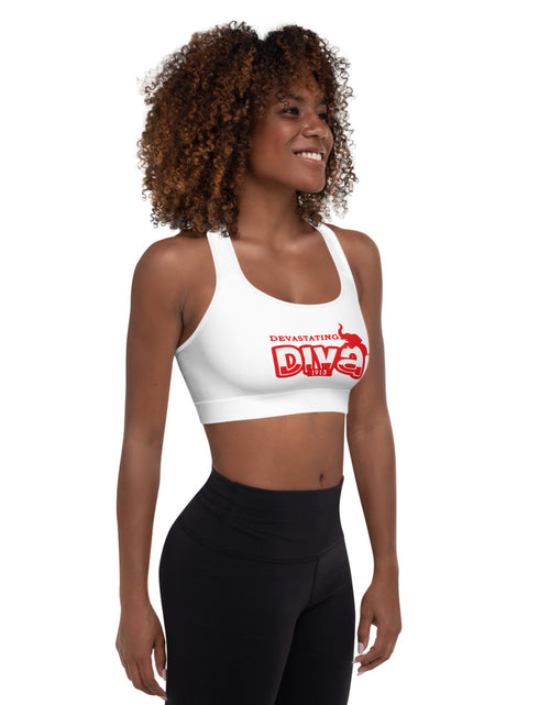 Load image into Gallery viewer, Divastating Diva Padded Sports Bra
