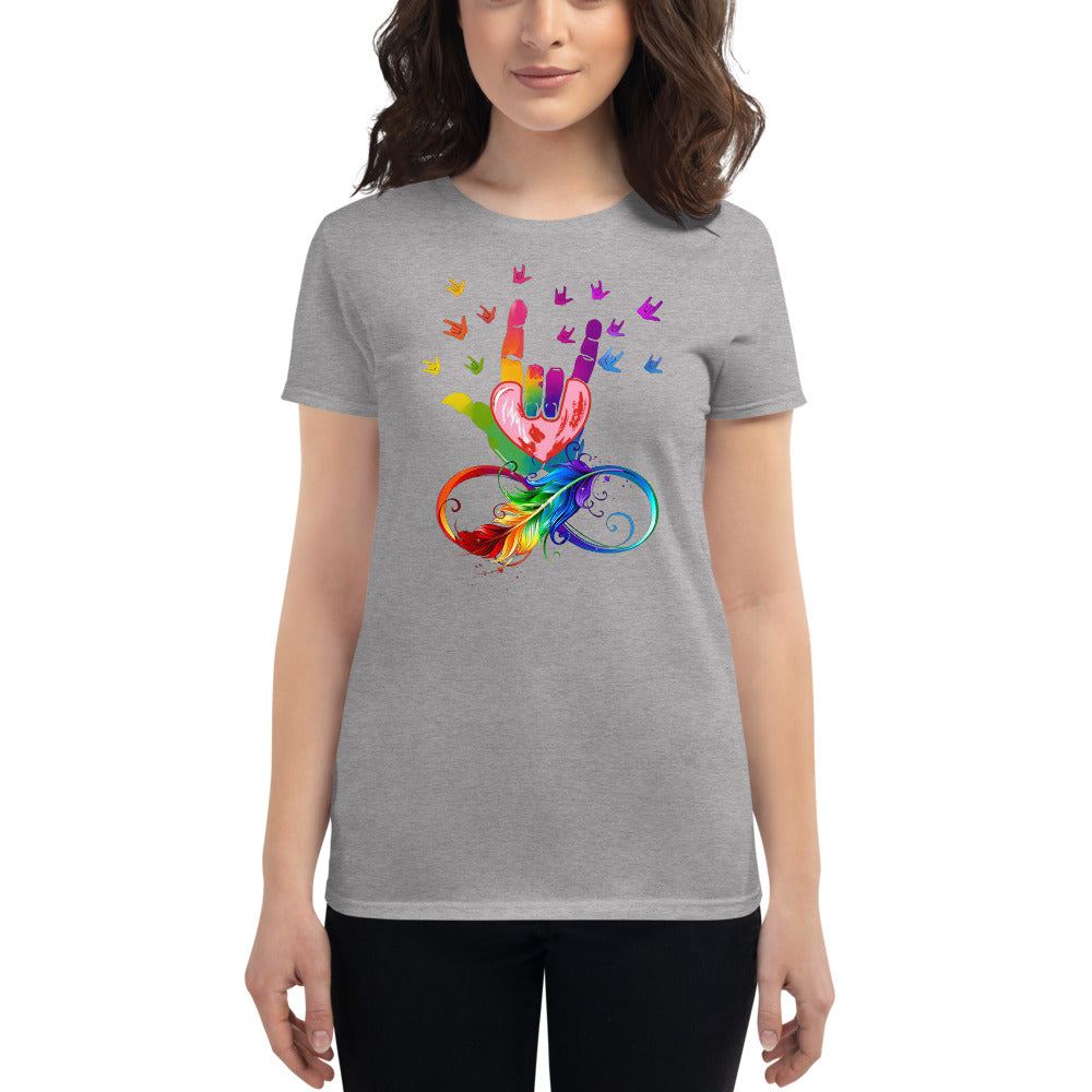 Peace and Love Women's short sleeve t-shirt