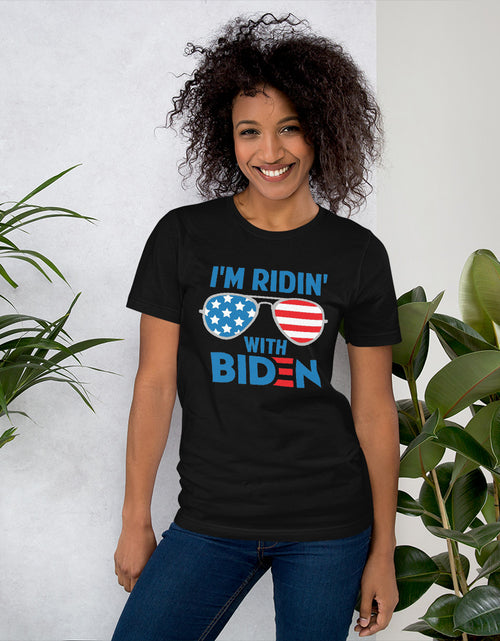 Load image into Gallery viewer, I&#39;m Ridin With Biden 2020 Short-Sleeve Black T-Shirt
