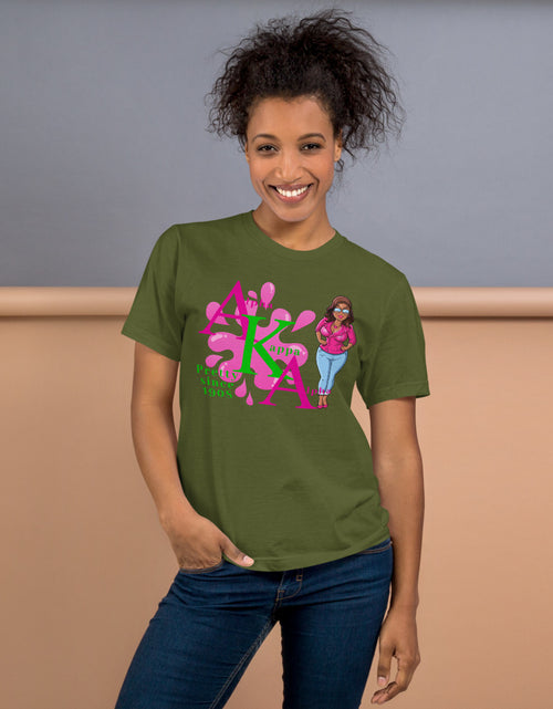 Load image into Gallery viewer, Alpha Kappa Alpha - Pretty Since 1908 AKA T-Shirt Army Green
