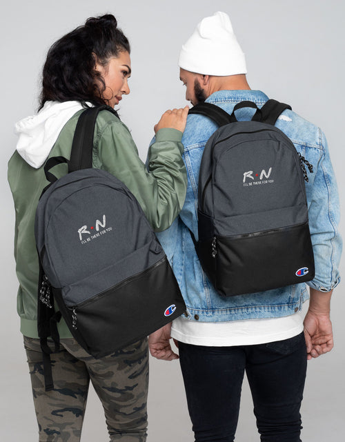 Load image into Gallery viewer, R N I&#39;ll Be There For You Embroidered Champion Backpack
