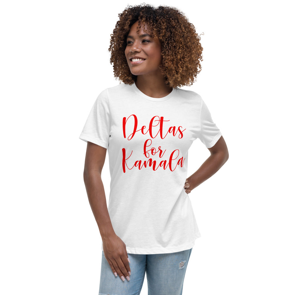 Deltas For Kamala Women's Relaxed T-Shirt White