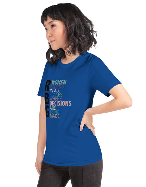 Load image into Gallery viewer, RGB Women Belong In All Places... Short-Sleeve Unisex T-Shirt
