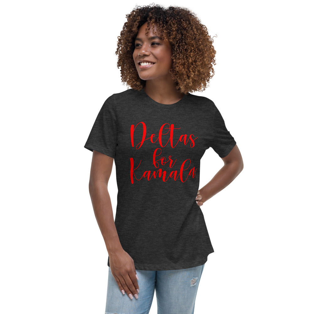 Deltas For Kamala Women's Relaxed T-Shirt Gray