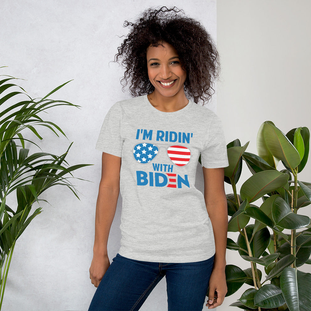 Lt Gray I'm Ridin With Biden 2020 Short-Sleeve Unisex T-Shirt