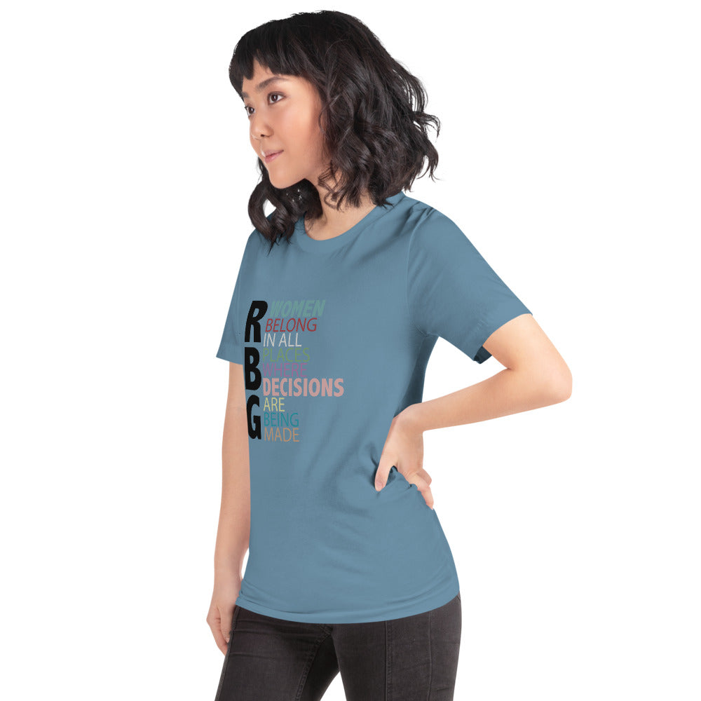 RGB Women Belong In All Places... Short-Sleeve Unisex T-Shirt