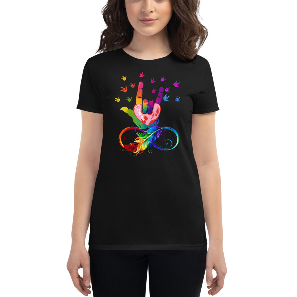 Peace and Love Women's short sleeve t-shirt