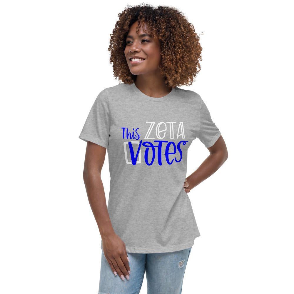 This Zeta Votes Women's Zeta Phi Beta T-Shirt Lt Gray