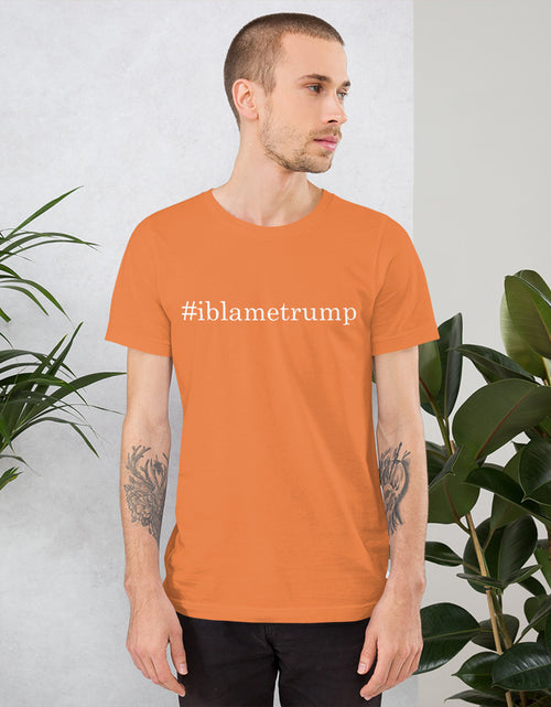 Load image into Gallery viewer, I Blame Trump Short-Sleeve Orange Unisex T-Shirt
