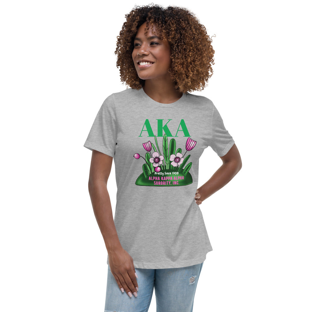 Alpha Kappa Alpha pretty Since 1908  T-Shirt Lt Gray