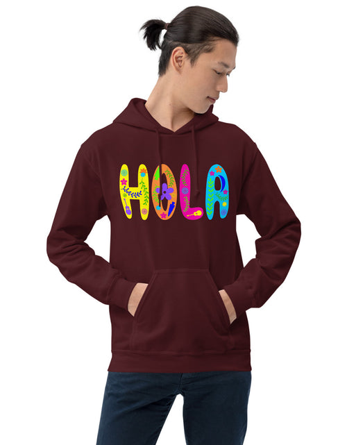 Load image into Gallery viewer, Hola Colorful Unisex Hoodie
