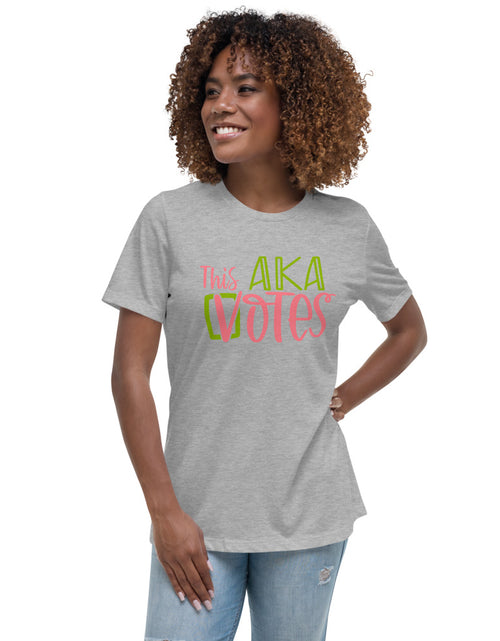 Load image into Gallery viewer, This AKA Votes &quot;Team Kamala&quot; Alpha Kappa Alpha Gray Tshirt
