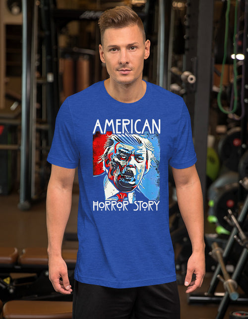 Load image into Gallery viewer, Blue American Horror Story Short-Sleeve Trump Unisex T-Shirt
