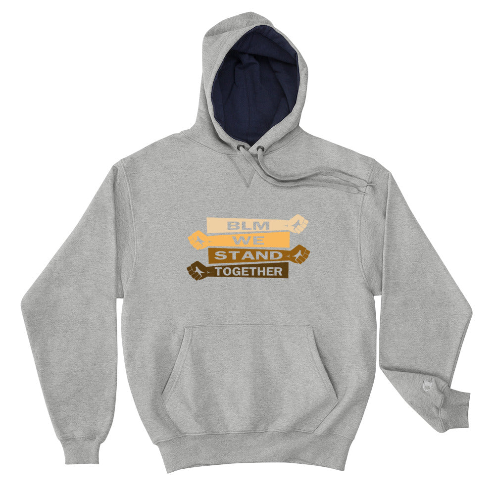 BLM Gray We Stand Together Champion Hoodie