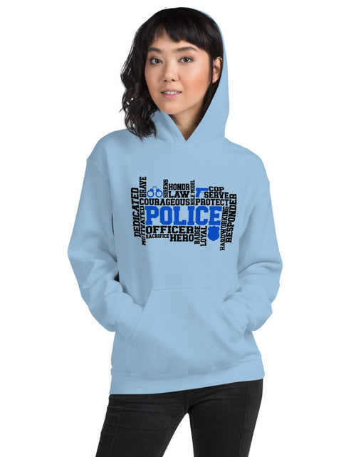 Load image into Gallery viewer, Police Word Art Unisex Hoodie
