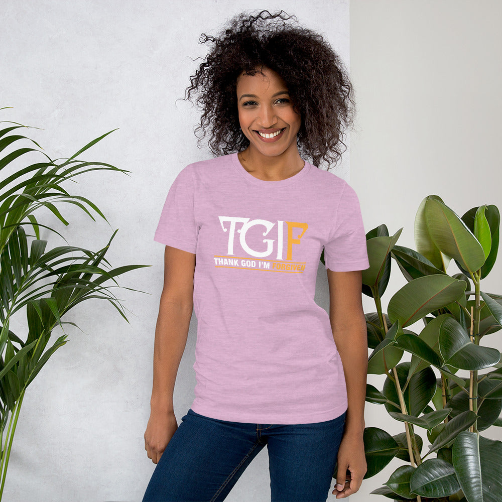 TGIF - Thank God I'm Forgiven Short-Sleeve Unisex T-Shirt