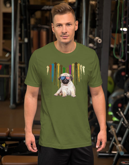 Load image into Gallery viewer, Pro Human Rights - Pro American Doggy Green T-Shirt
