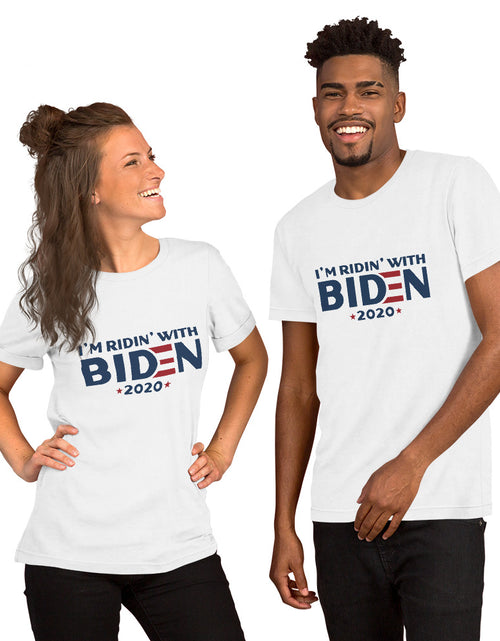 Load image into Gallery viewer, I&#39;m Ridin with  Biden Short-Sleeve Unisex T-Shirt
