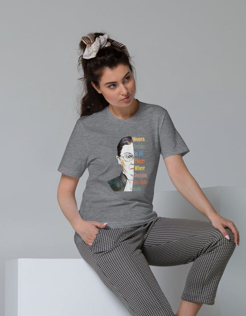 Load image into Gallery viewer, RBG Women Belong in All Places .. Unisex Organic Cotton T-Shirt
