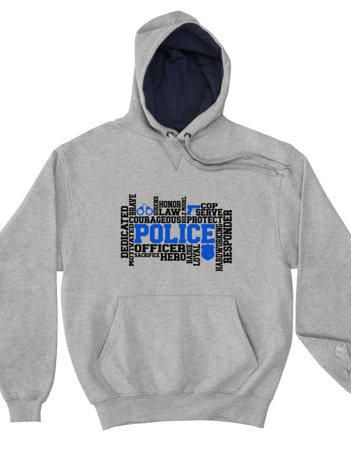 Load image into Gallery viewer, Police Word Art Champion Hoodie
