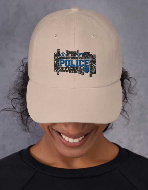 Load image into Gallery viewer, Police Word Art Dad hat
