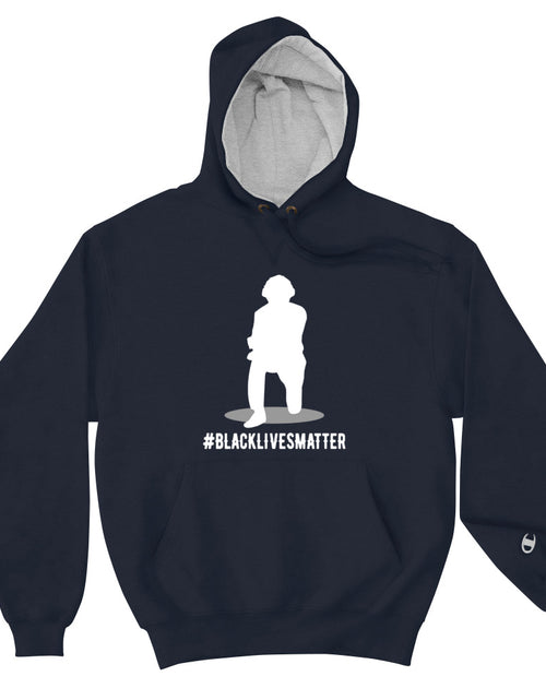 Load image into Gallery viewer, Take A Knee - Black Lives Matter Navy Hoodie
