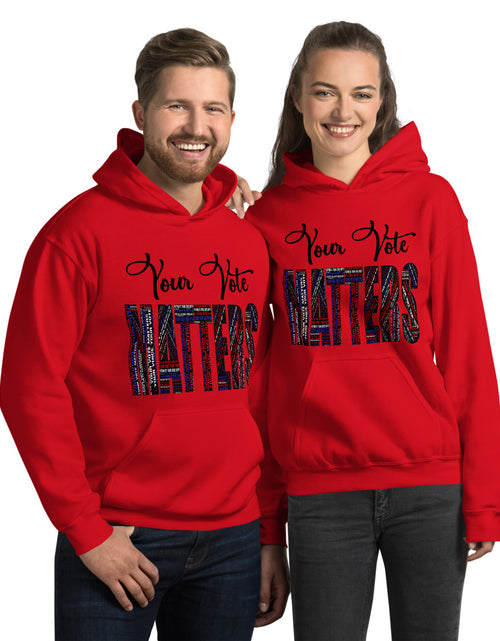 Load image into Gallery viewer, Red Your Vote Matters Unisex Hoodie
