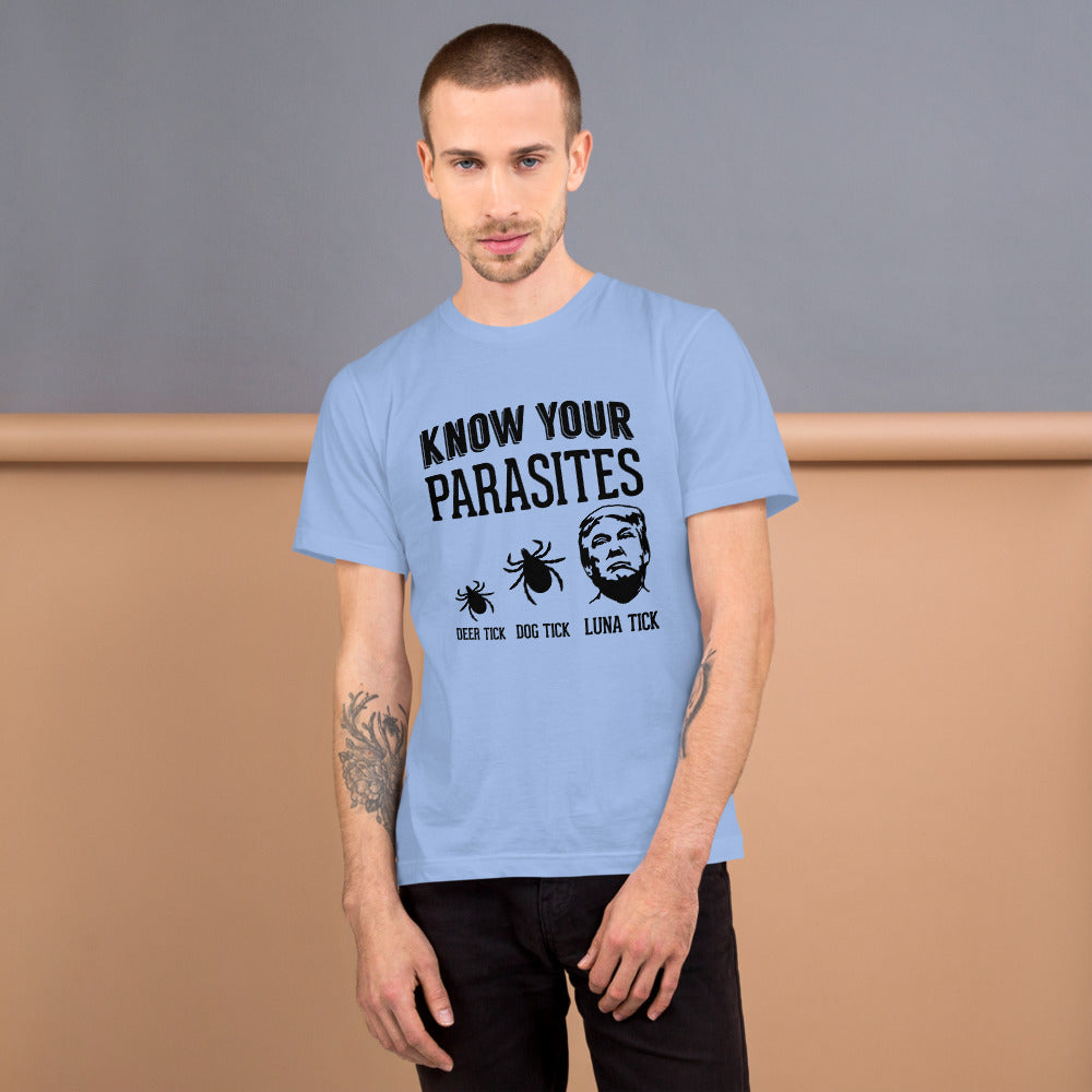 Know Your Parasites Trump T-Shirt Lt Blue