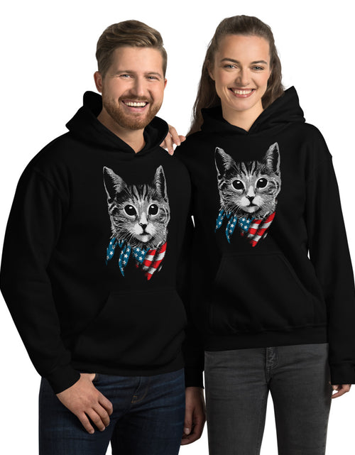 Load image into Gallery viewer, Patriot Cat Unisex Hoodie
