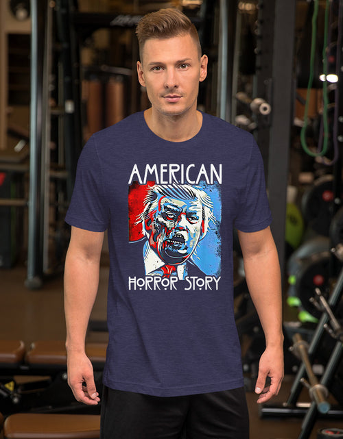 Load image into Gallery viewer, Navy Trump American Horror Story Short-Sleeve Unisex T-Shirt
