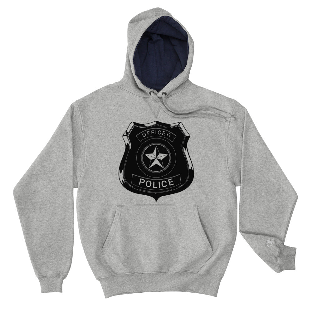 Police Officers Badge Champion Hoodie