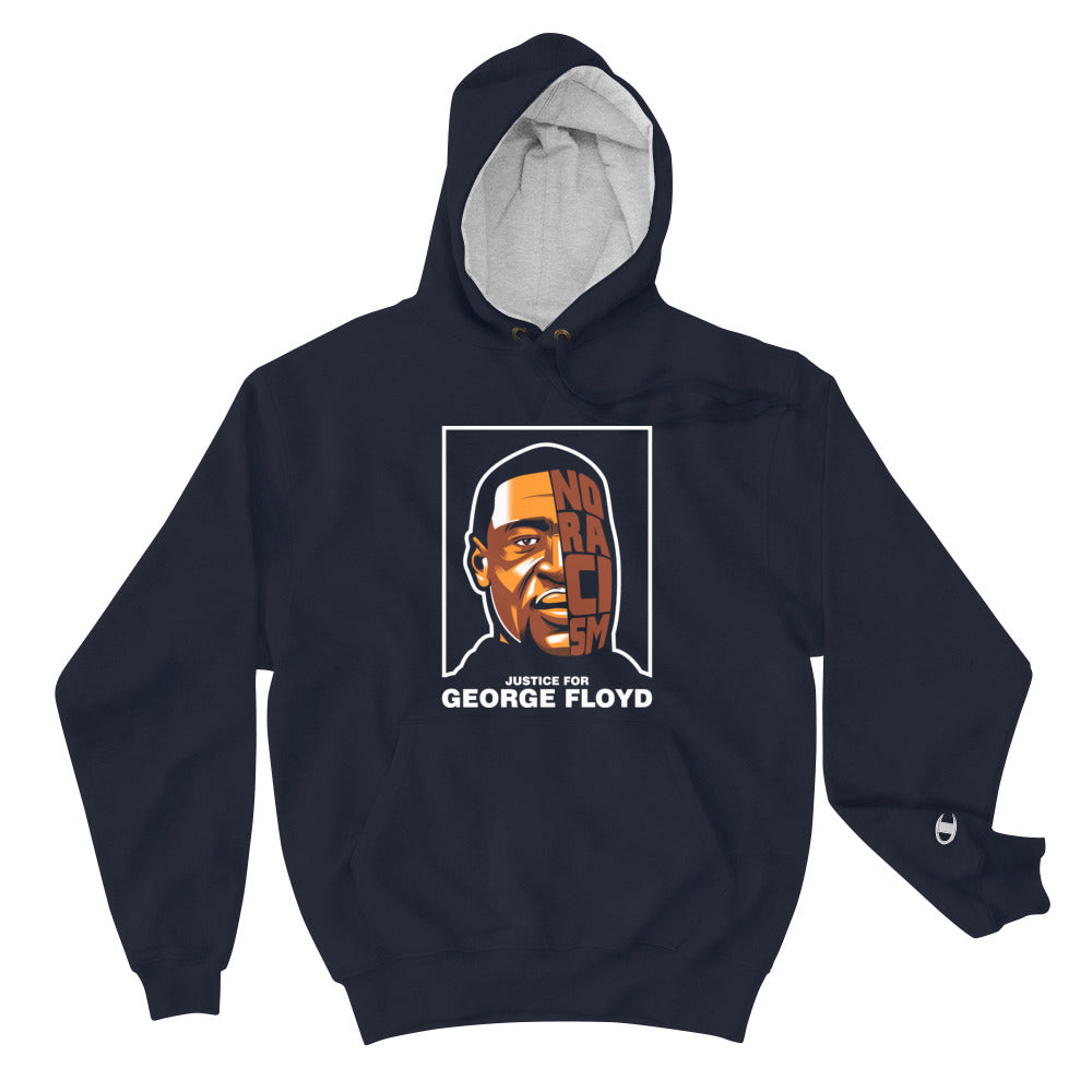 George Floyd - No Racism Champion Hoodie Navy