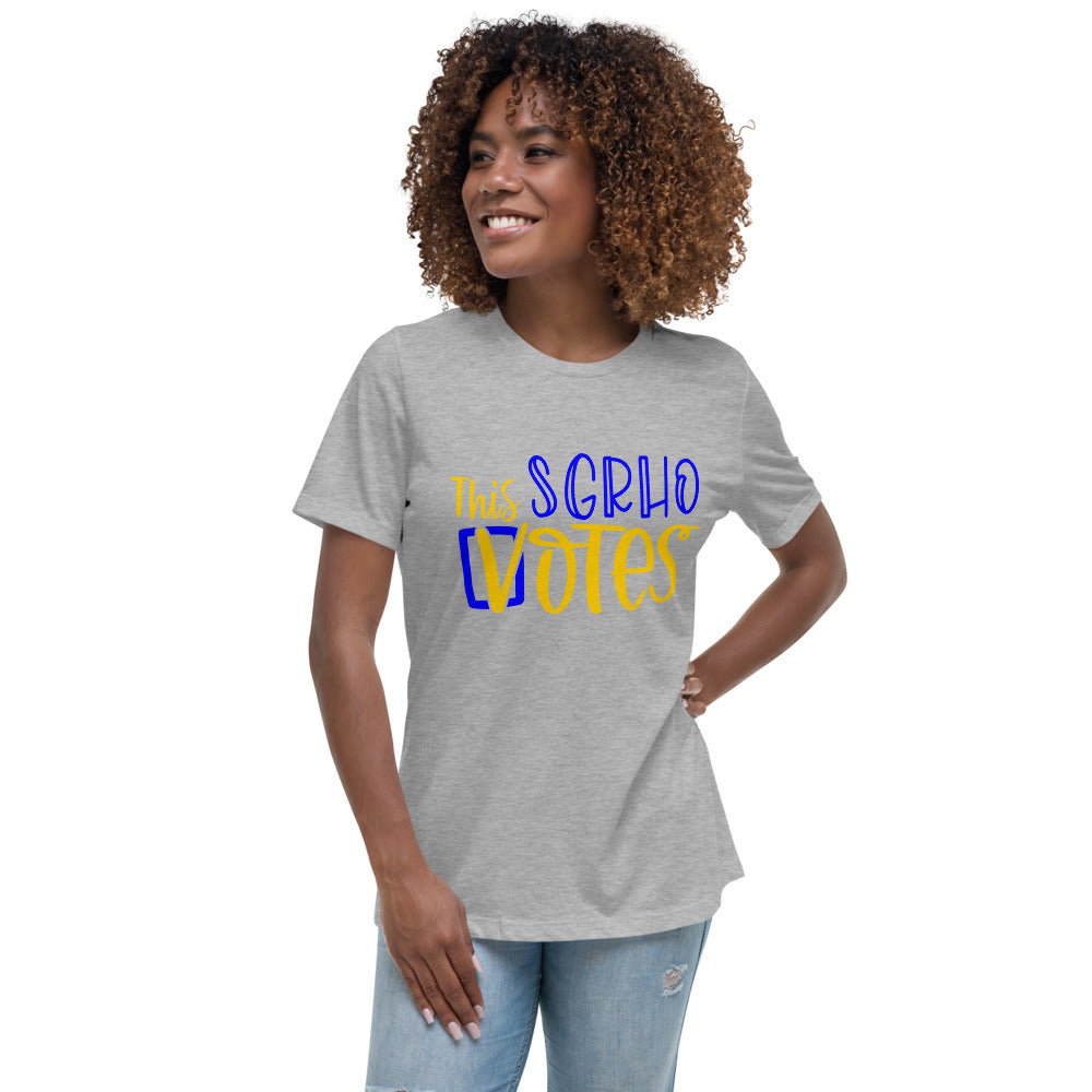 This SGRHO Votes Sigma Gamma Rho T-Shirt Lt Gray