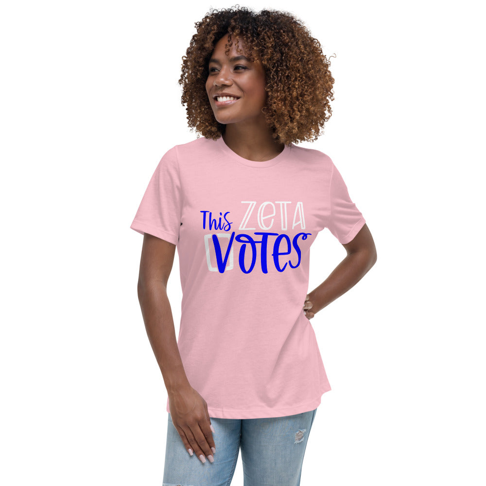 This Zeta Votes Women's Zeta Phi Beta T-Shirt Pink