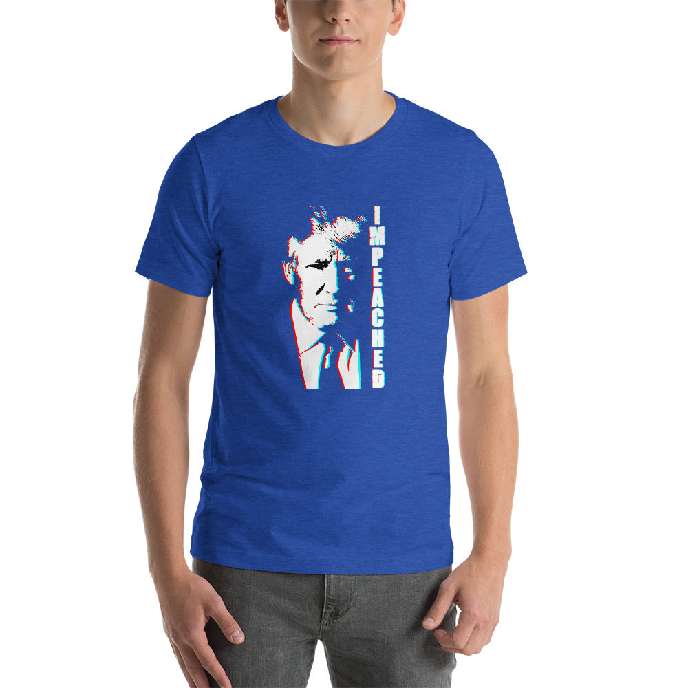 Blue Trump Impeached Short-Sleeve Unisex T-Shirt