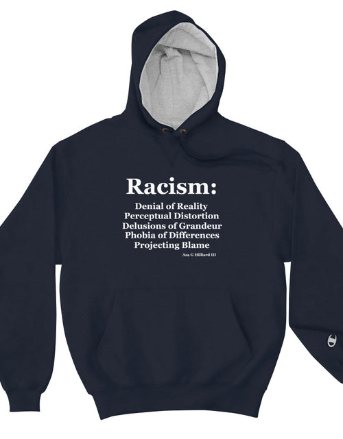 Load image into Gallery viewer, Racism Defined Navy Hoodie
