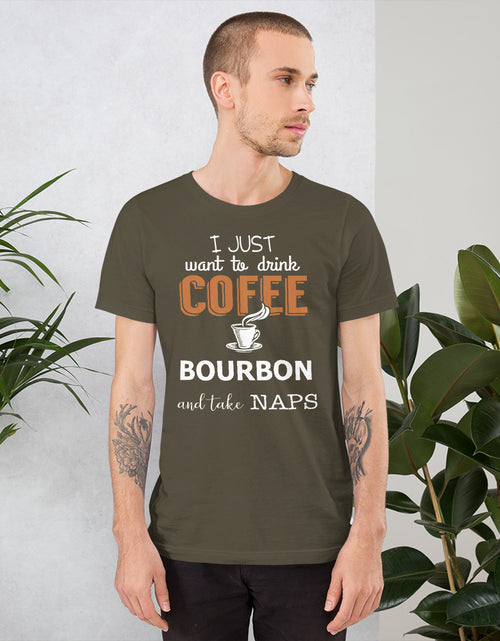 Load image into Gallery viewer, I Just Want to Drink Coffee and Bourbon ... Short-Sleeve Unisex T-Shirt
