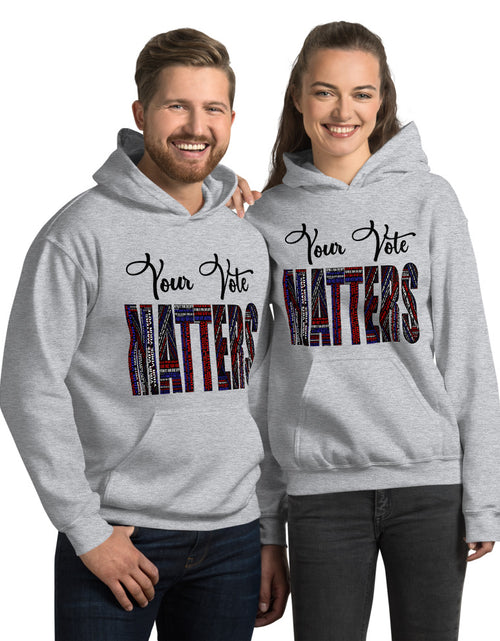 Load image into Gallery viewer, Your Vote Matters Unisex Hoodie Gray
